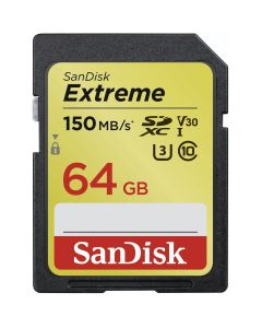 SanDisk SDXC Extreme 64GB V30 U3 UHS-I 150MB/s