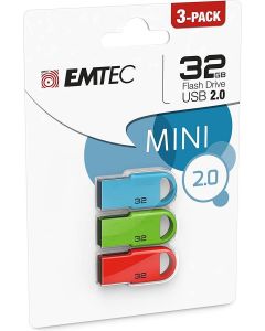 Emtec USB2.0  3 Pack 32 GB USB stick