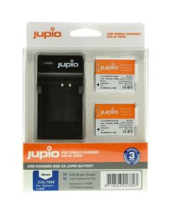 Jupio Kit: 2X Battery Li-90B/Li-92B 1270mAh + USB S.CH.
