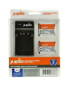 Jupio Kit: 2X Batt Li-40B/42B/NP45/D-LI63/EL10 + USB S.CH.