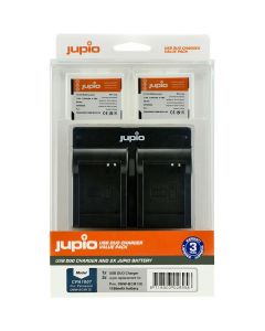 Jupio Kit: 2X Battery DMW-BCM13E 1150mAh + USB Dual Charger